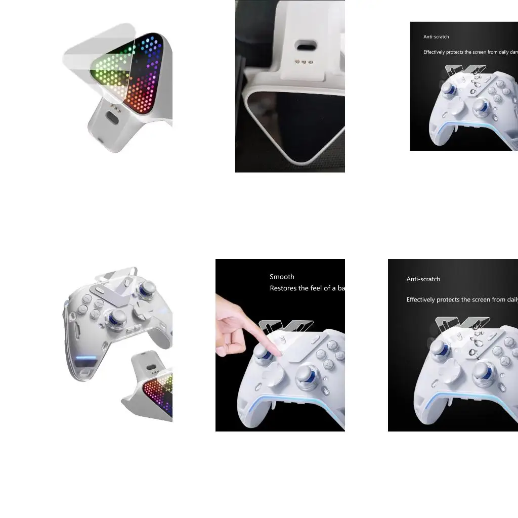 4XFC High Definition Film Clear Protector Film for 5 Controller/Charging Dock Scratchproof Easy Installation