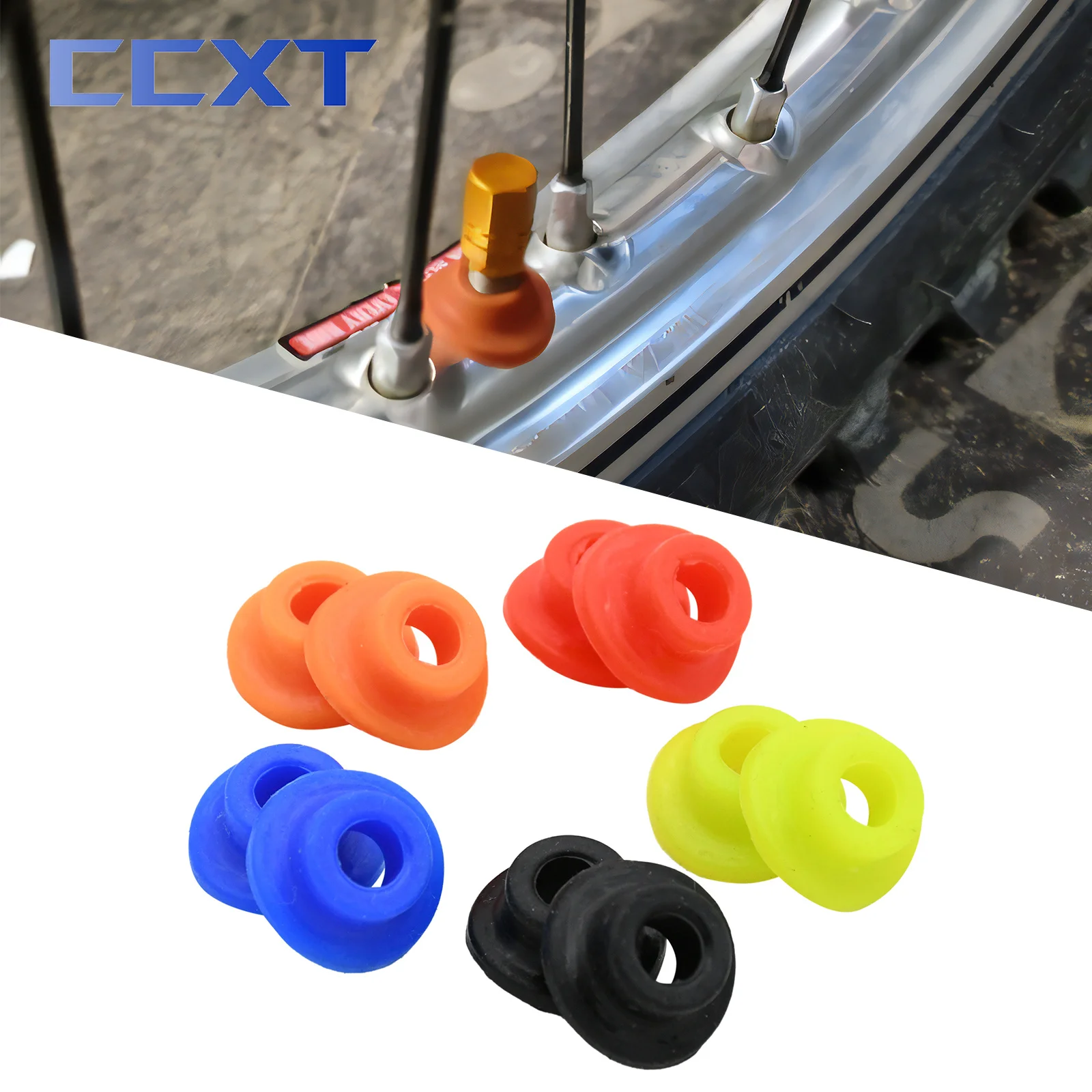 Silicone Valve Mouth Washers Gasket for Dirt Bike Pit Bike Motorcycle Motocross Universal EXC SXF CRF YZF RMZ KLX YZ 250 350 450