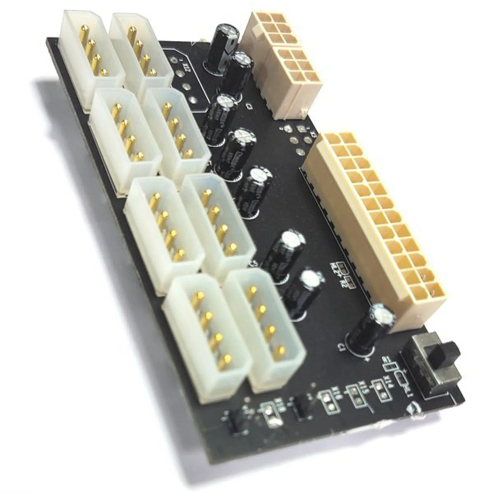 

Плата питания ATX 24Pin к IDE 8X4pin Плата питания для жесткого диска машины Chia для майнинга без кабеля-POS