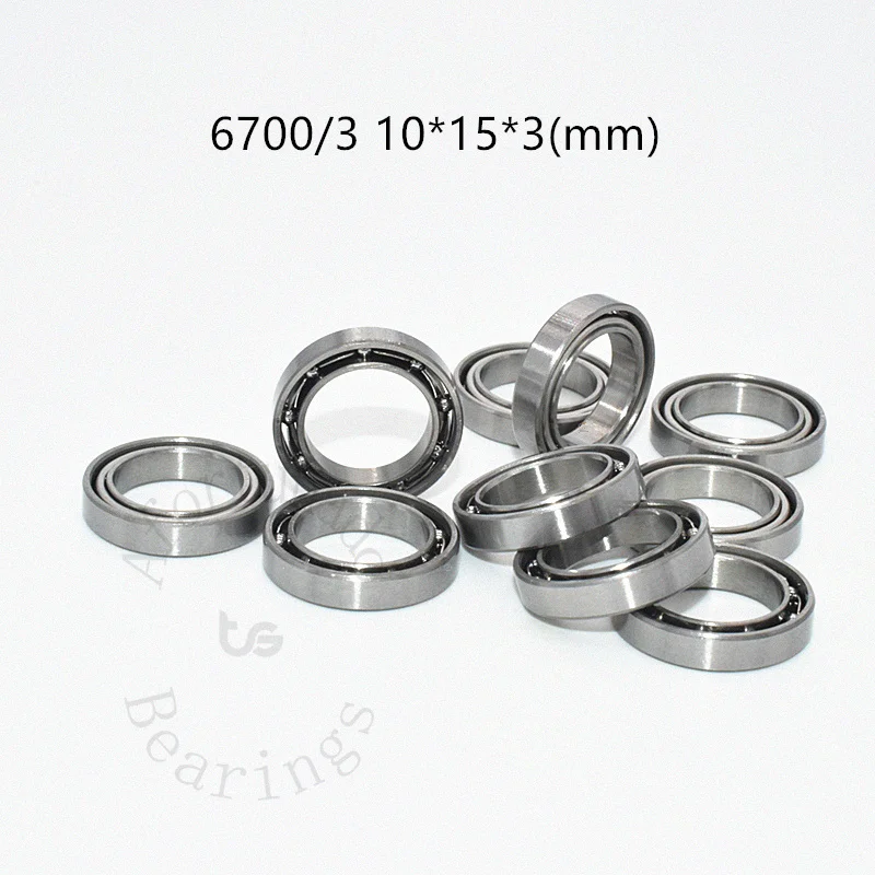 

6700-3 10*15*3(mm) 10pcs Bearing free shipping chrome steel Metal Sealed Thin wall type