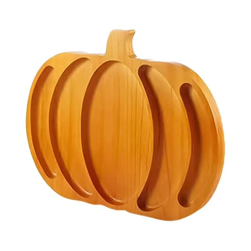 

Pumpkin Tray Thanksgiving Snack Dish Party Serving Pumpkin-shaped Food Plate For Candy Fruits Cookie Cheeses Chocolate Supplies