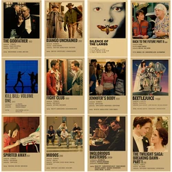 Vintage Classic Movie Poster Fight Club Jaws Kraft Paper Prints Home Room Bar Cafe Cinema Decor Aesthetic Film Art Wall Painting