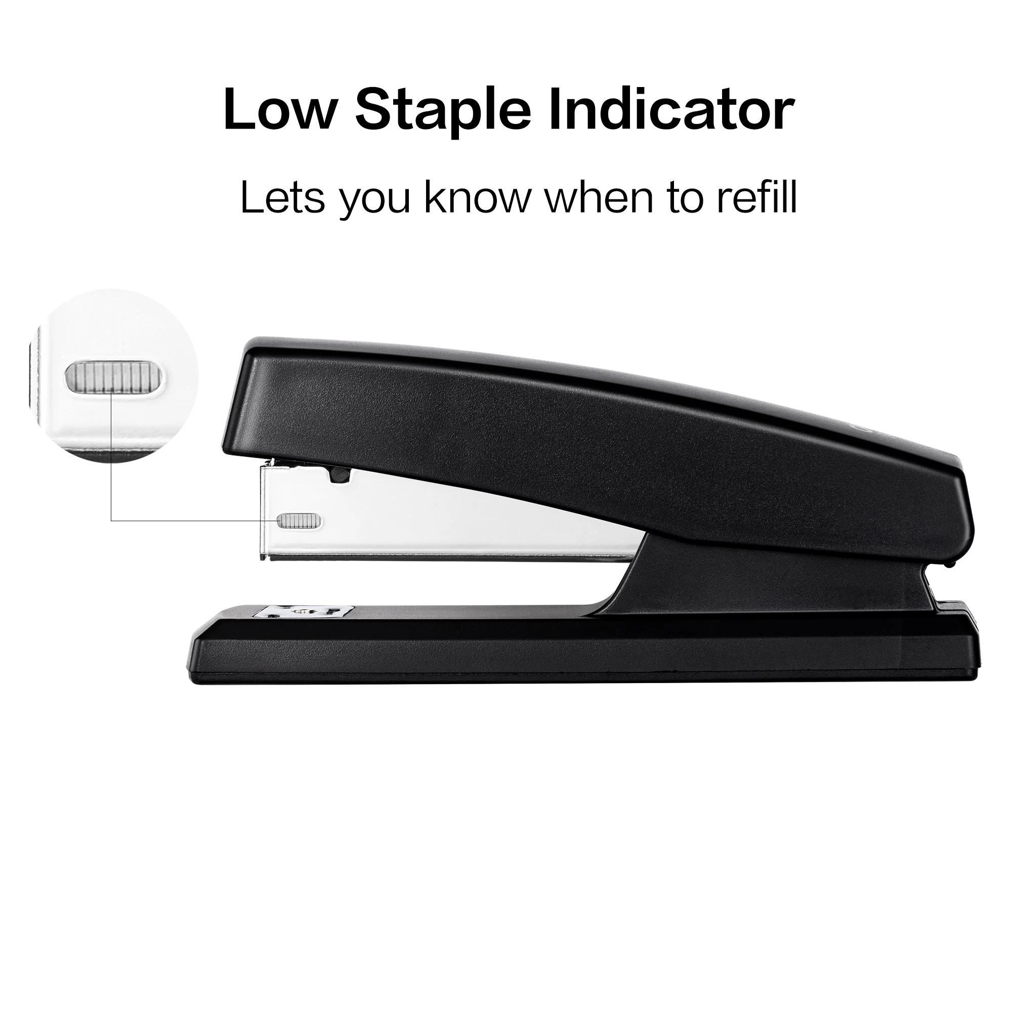 Deli 0425 Heavy-Duty Stapler with 1 Box of Staples 20 Sheet Capacity Labor-Saving Design for Office School Stationery Supplies