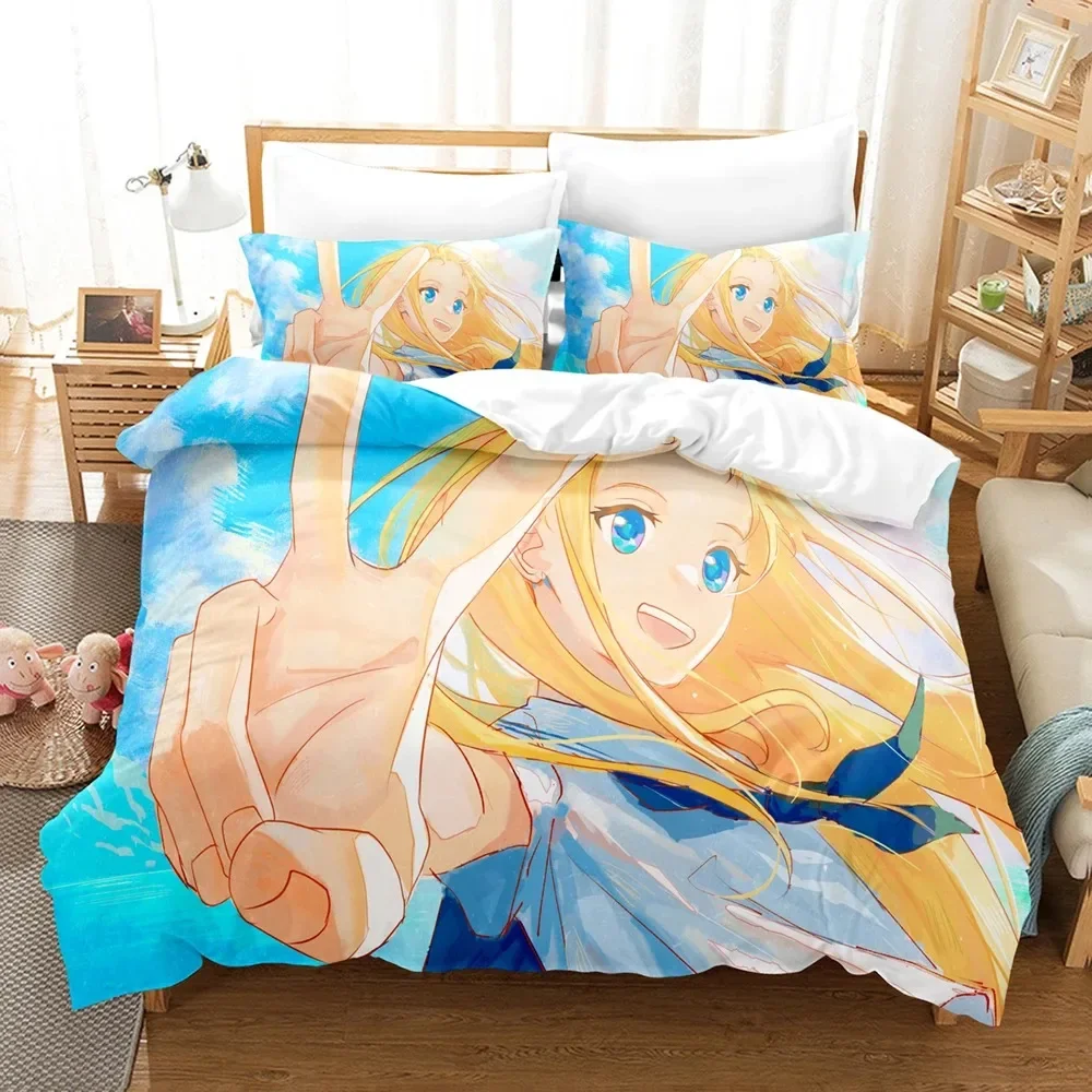 

3D Printed Anime Summer Time Rendering Ushio Bedding Set Boys Girls Twin Queen Size Duvet Cover Pillowcase Bed Kids Adult