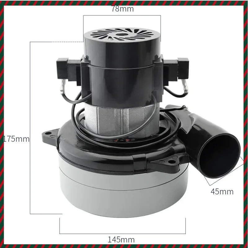 Industrial Vacuum Cleaner Accessories Motor All Copper Wire Dust-free Saw Motor, 220V 1200W 50HZ Side Air Outlet Motor