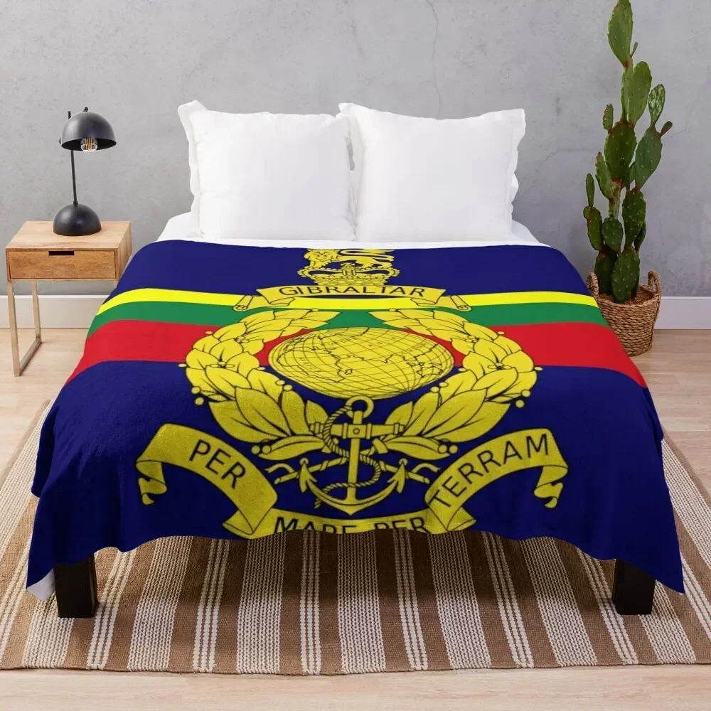 

Flag of the Corps of Royal Marines Throw Blanket Outdoor Soft Blanket for Picnic Beach Camping