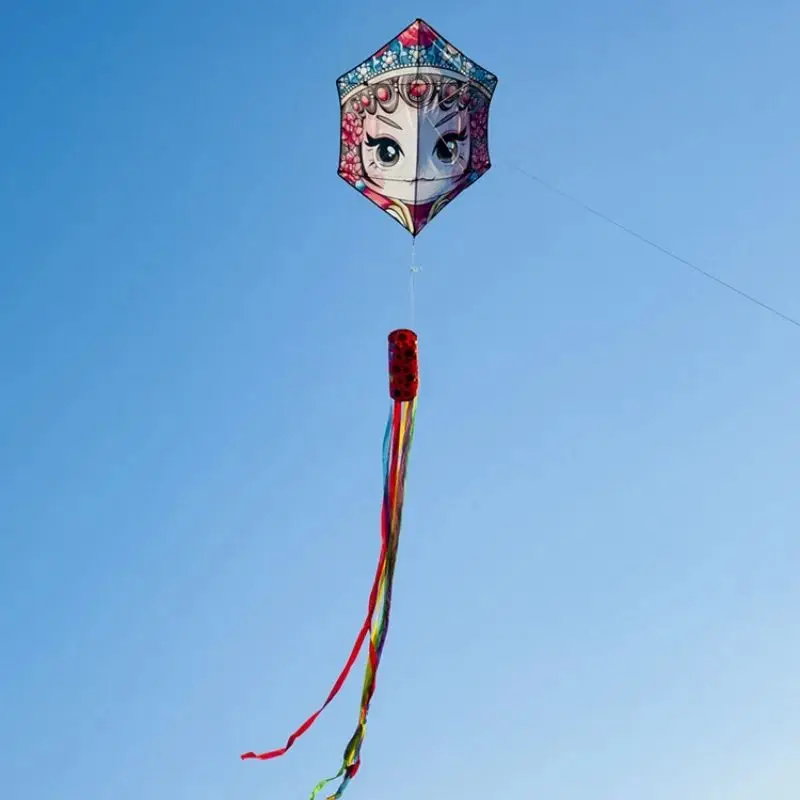 タイガー六角凧素敵な女の子凧オペラ女の子凧スポーツ屋外おもちゃ凧子供のためのプロの凧屋外ゲームドラゴン
