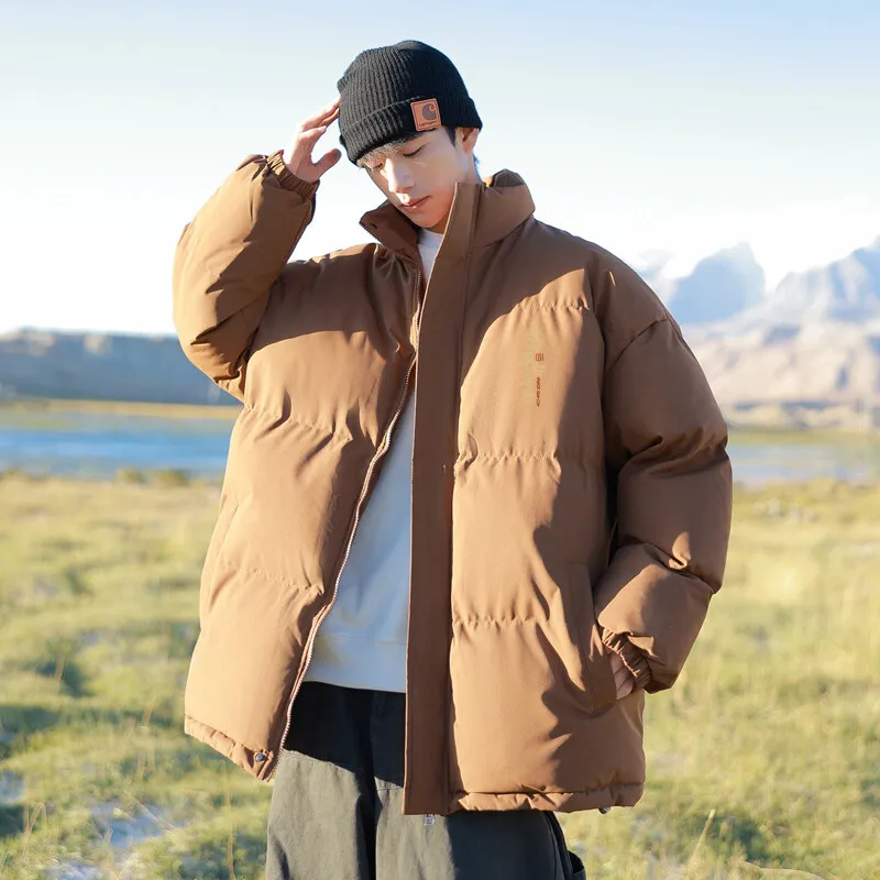 

S-XXXL Plus Size Men Warm Parkas Coat Mens Medium Plain Color Chinese New Year Spring Festival Clothing Loose Fit Winter Jackets