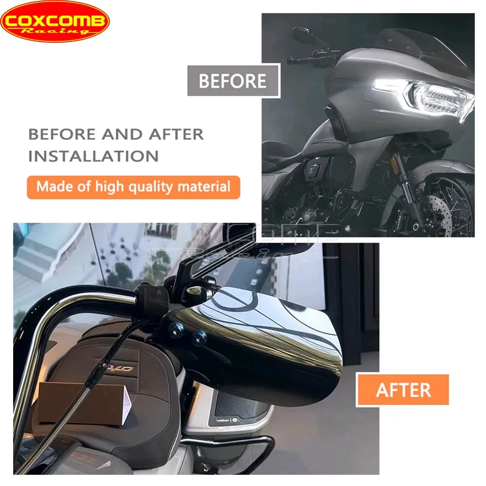 ل هارلي بجولة الطريق الملك CVO/SE FLHRSE 2014 FLHRSE4 FLHRSE5 دراجة نارية Handguards غطاء للحماية قفازات واقية لليد Handguard عدة