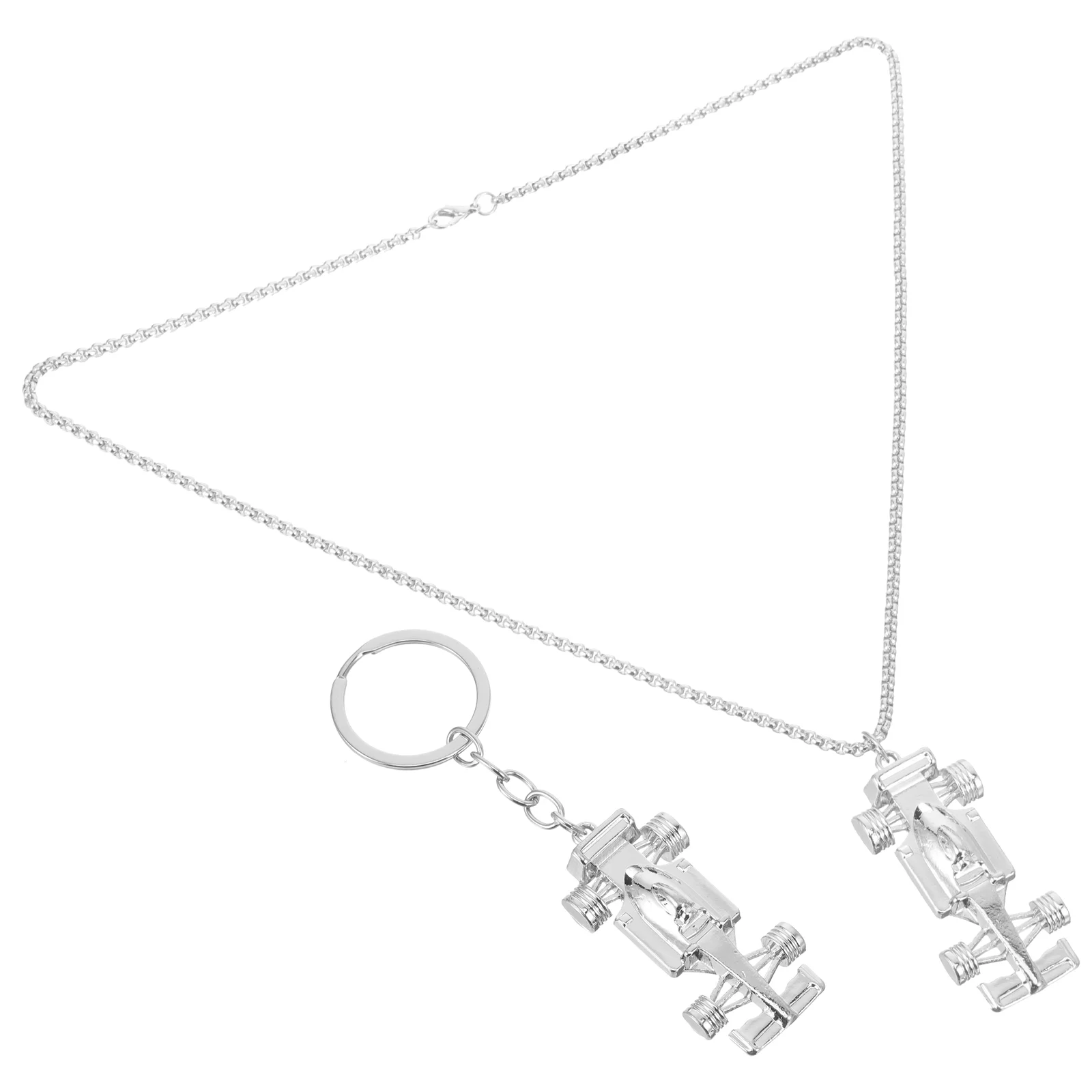 

Key Mini Racing Keychain Necklace Simulation Model Pendant Creative Small Gift Race Cars Ring Metal