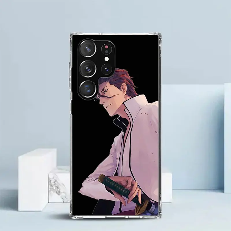 Bleach Aizen Sousuke Phone Case For Samsung Galaxy S22 S23 S24 Ultra S21 S20 FE S10 Plus S10E S9 S8 + S7 Edge Soft TPU Back Cove