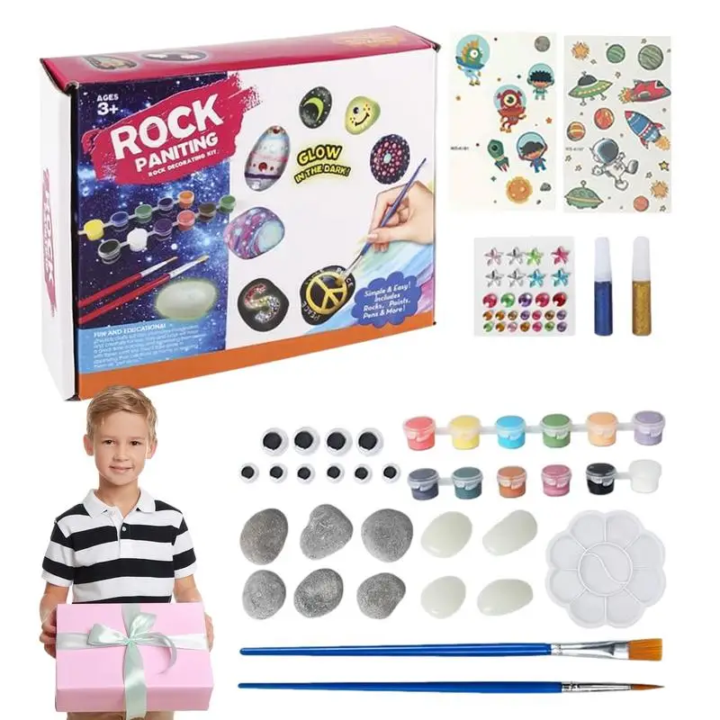 Rock Drawing Kit Craft Paint Kits Art Toys Kids Craft Paint Kits Educational Craft Paint Kits Art Toys Creative Rock Craft Kits