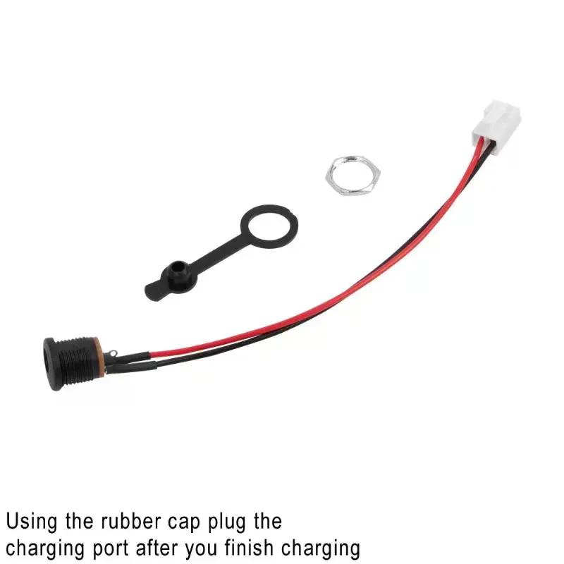 

Charging Port Charger Round Hole Socket For Universal Electric Scooter Durable Charger Round Hole Socket