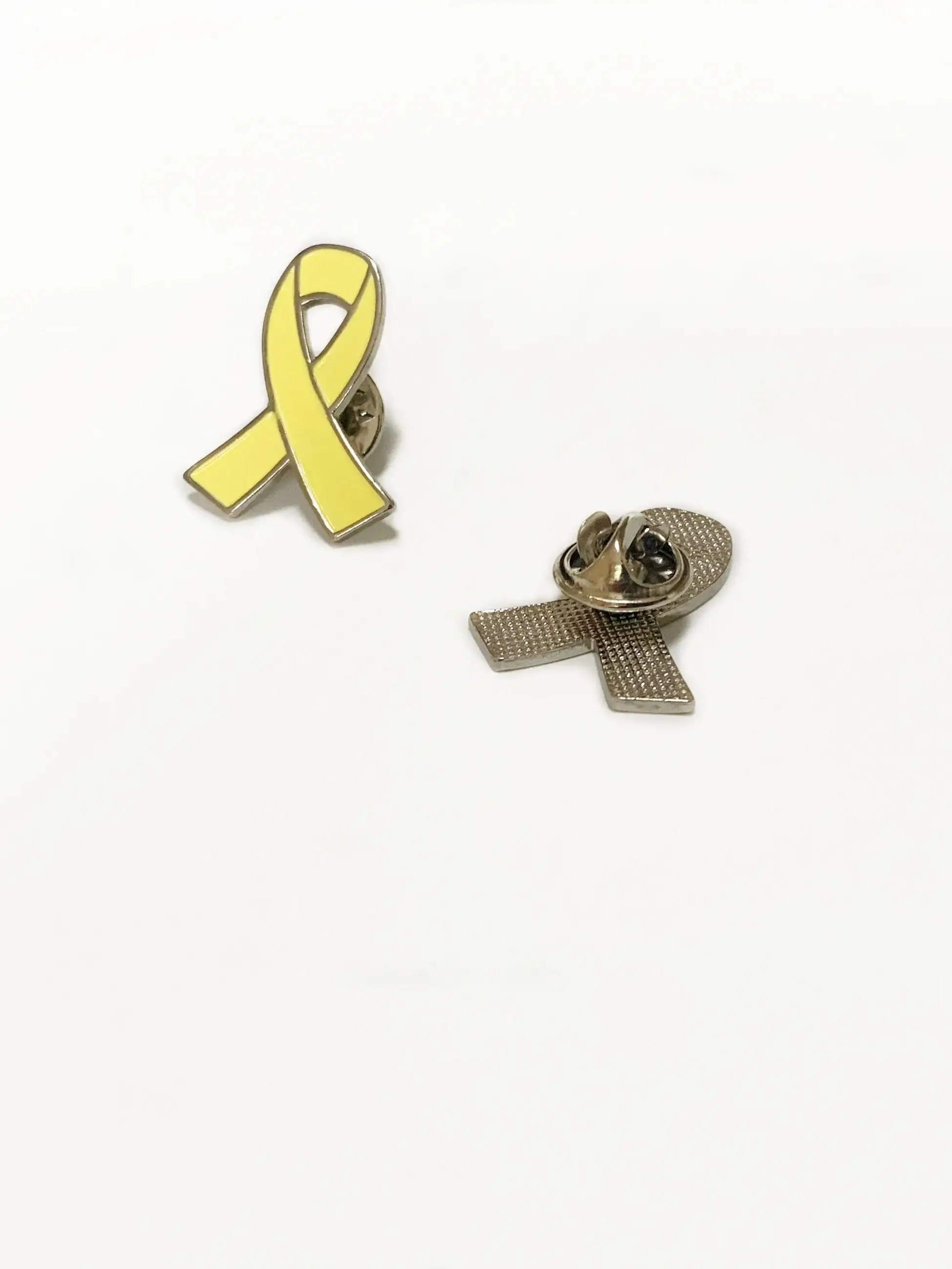 20/100pcs Metal Yellow Ribbon Pin Awareness Ribbon Pin Bone Cancer Awareness Support Campaign Charity Donation Event Gift