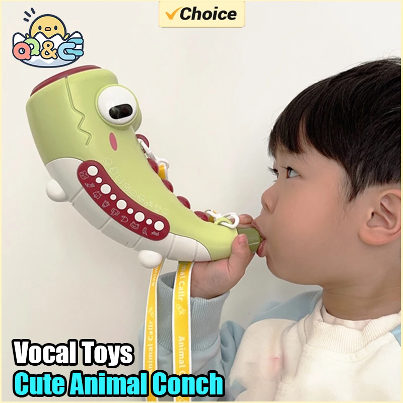 

Милые животные, раковины, вокальные игрушки для детей, рог, который может свисток и рог, детская обучающая игрушка для тренировки мышц полости рта, подарки для детей