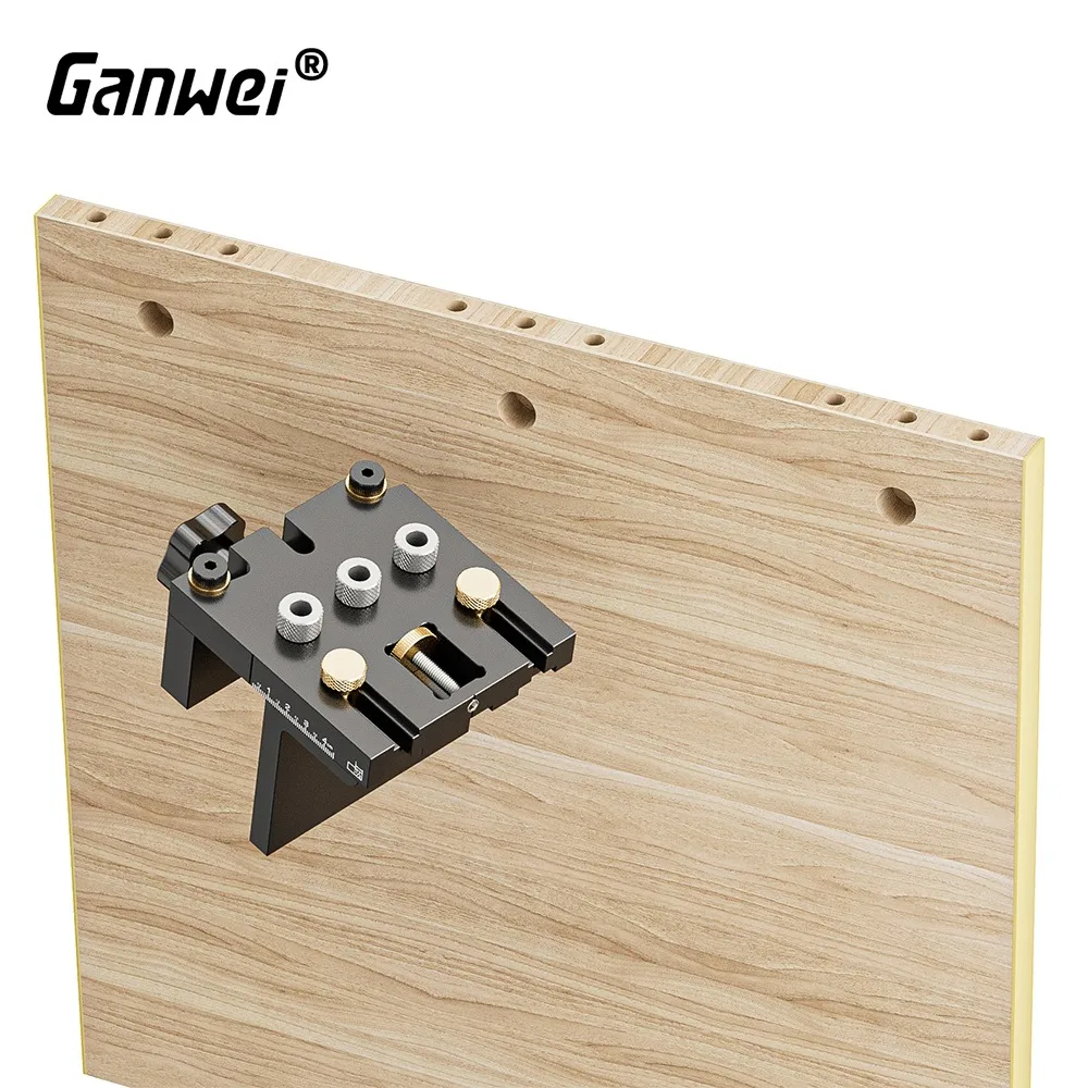 Multifunctional Woodworking Positioning Fixture Kit 3-in-1 for Furniture Connecting Tools Adjustable Drill Guide Puncher Locator