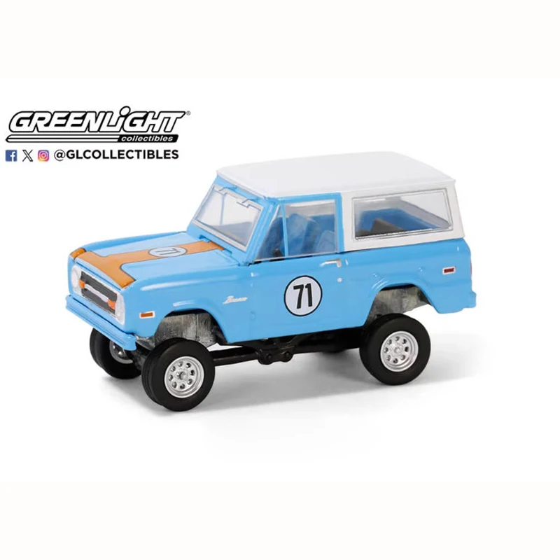 

Greenlight 1:64 1971, Ford Bronco SUV, модель автомобиля из сплава, классический сувенирный подарок для взрослых, статический дисплей