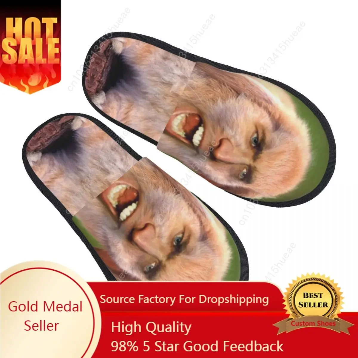 

Custom Print Women Nicolas Cage Rabbit House Slippers Soft Warm Funny Meme Memory Foam Fluffy Slipper Indoor Outdoor Shoes