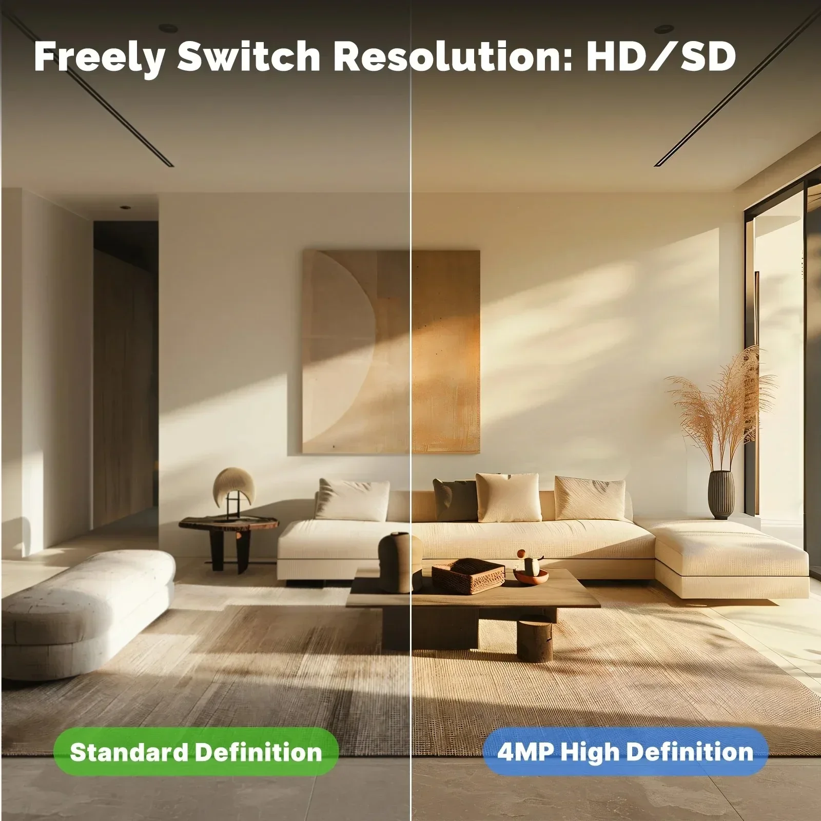 WiFi Indoor Smart Camera 8MP 2 Screen 2 Lens Color Night Vision Cameras Motion Detection Baby Monitor Two-Way Audio Pet CCTV Cam