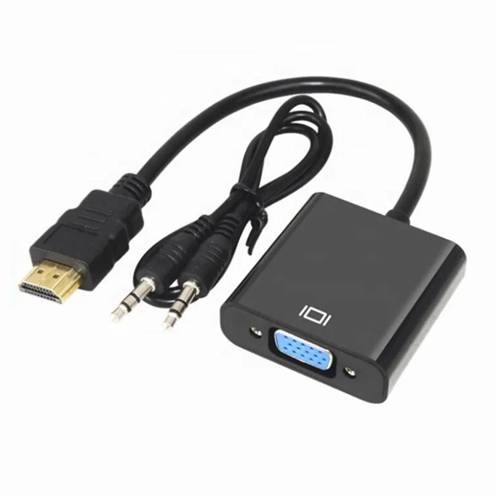 High Speed HD 1080P HDMI To VGA Cable Converter Adapter HDTV A Male To VGA Female Converter  Video For Tablet Laptop PC TV