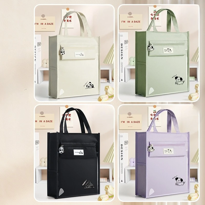 Student Tutoring Bag Pencil Case  Canvas Storage File Bag  Simple Canvas Tutoring Bag Convenient Student Stationery