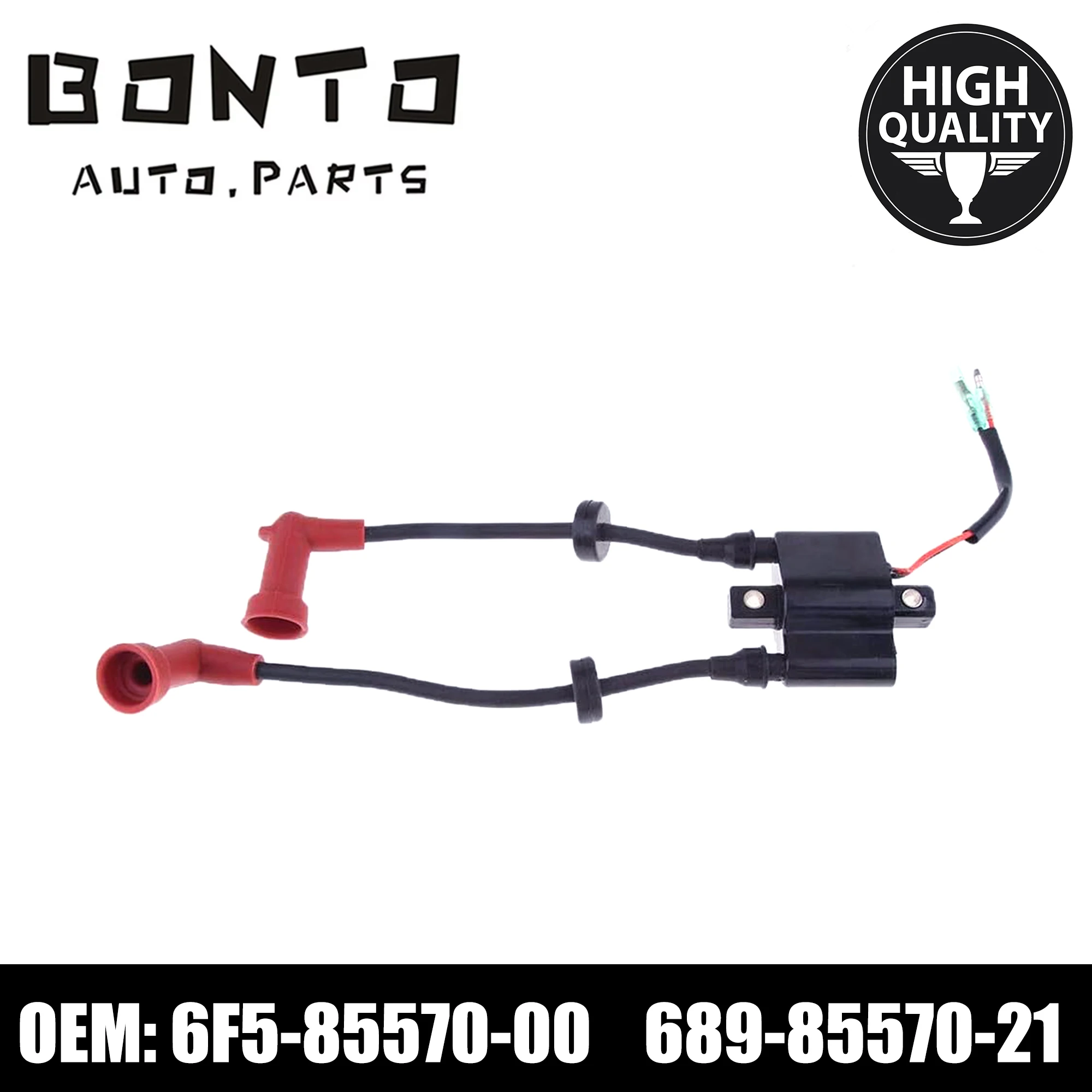 BONTO Ignition Coil Assembly For YAMAHA Outboard Motor 15HP 20HP Oversee Replace 6F5-85570-00 689-85570-21