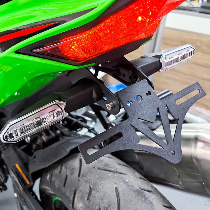 For Kawasaki Z900 Z 900 SE 2025 2026 Motorcycle Foldable Registration Plate Holder Fender Eliminator License Bracket With Light