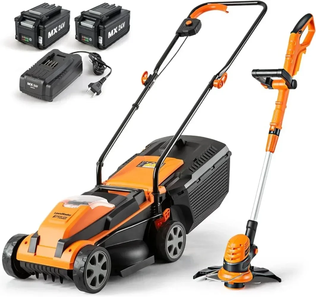 

20VMWGT 24V Max 13-inch Lawn Mower and Grass Trimmer 10-inch Combo with 2x4.0Ah Batteries and Charger lawnmower