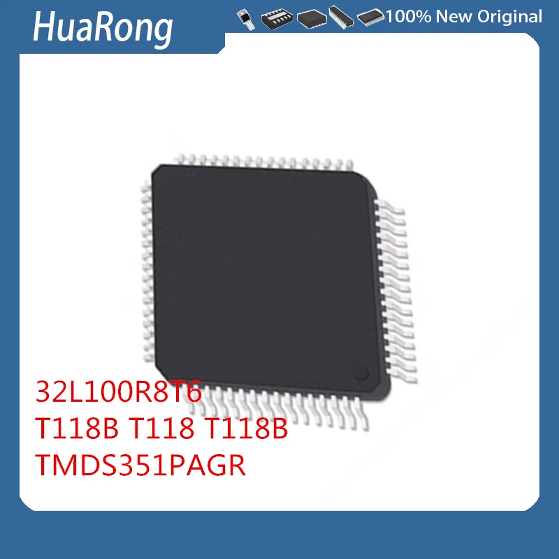 5Pcs/Lot  STM32L100R8T6 LQFP64  T118B T118 T118B    TMDS351PAGR TMDS351P TMDS351