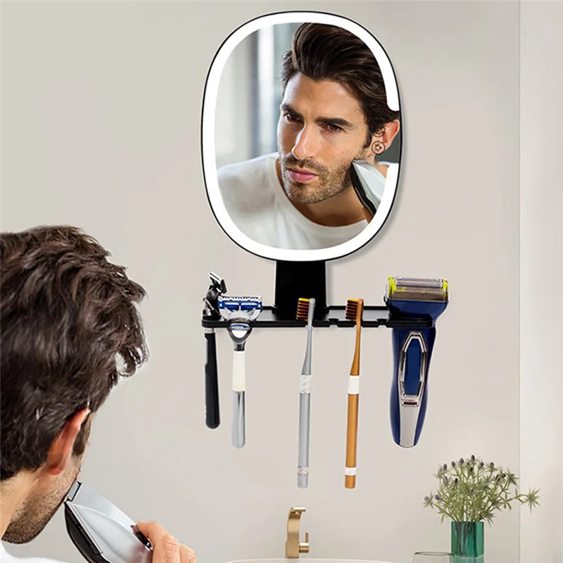 RMWIN-Shower Mirror Forshaving Shower Shaving Mirror Wall Mounted Bathroom Mirror Withlights