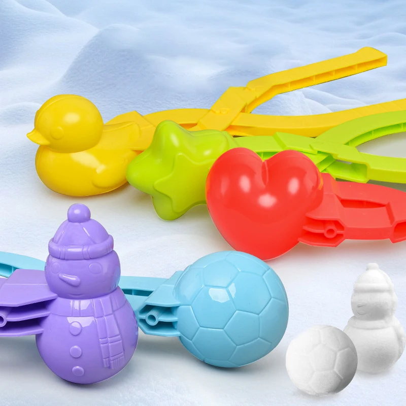 New 5pcs Snowball Clip Snow Grasping Clamps DIY Tool Multi-shape Cartoon Snowballs Grabber Throw Snow Ball Sports Toys Kids Toys