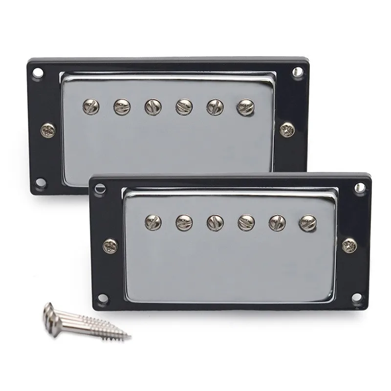 Captador de Guitarra Elétrica LP de Alta Saída com Cancelamento de Ruído, Estrutura Preta, Bobina Dupla 50/52 para Braço e Ponte