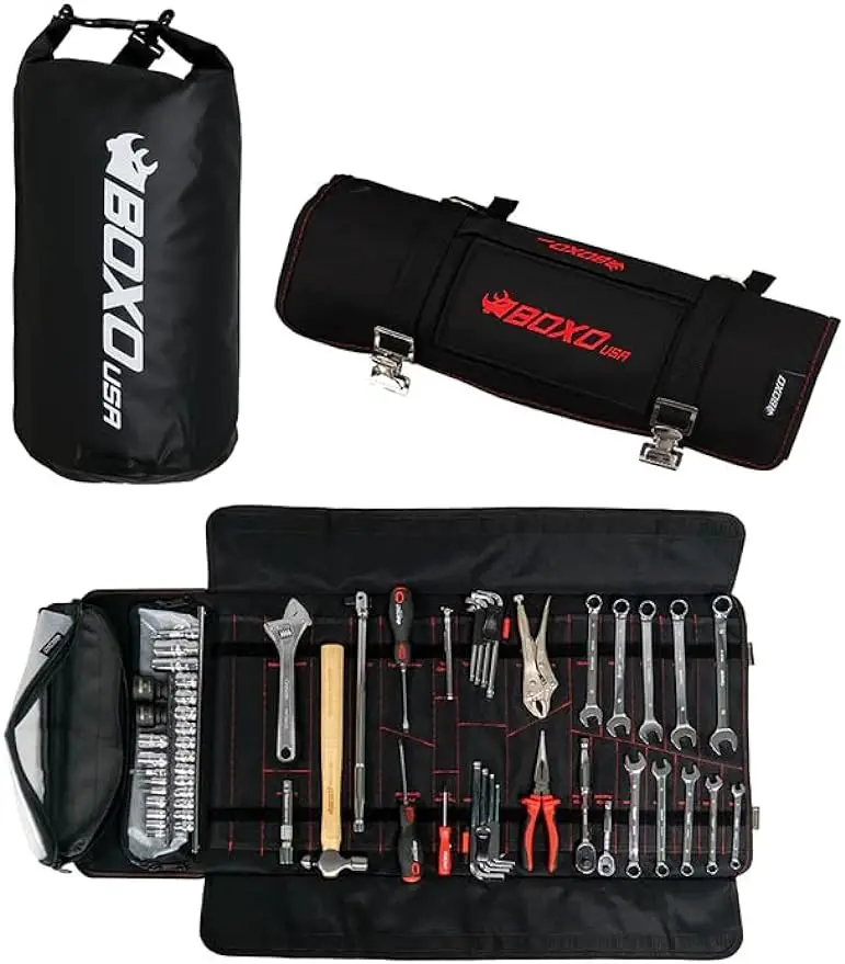 BOXO USA UTV Tool Roll for Side by Side, RZR, CanAm, UTV, Truck (Tool Roll + Dry Bag)