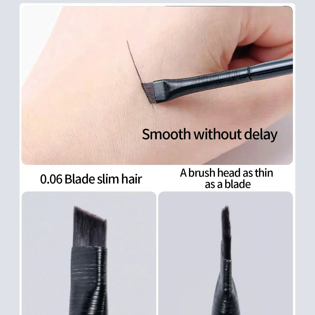 Der Upgrade-Blade-Eyeliner-Pinsel, ultradünner, flacher Augenbrauenpinsel mit feinem Winkel unter den Augen, sorgt für präzise Detailpinsel
