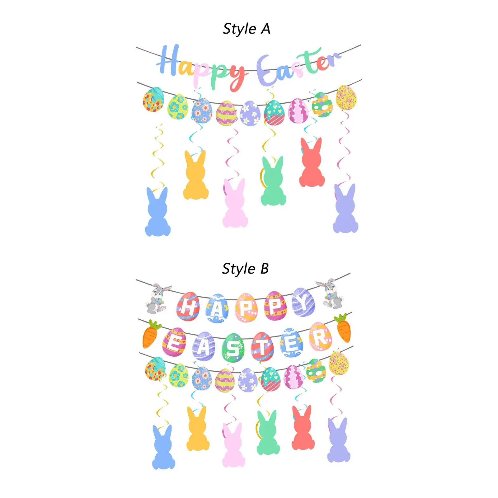 

Happy Easter Banner Easter Bunny Banner for Home Front Door Spring