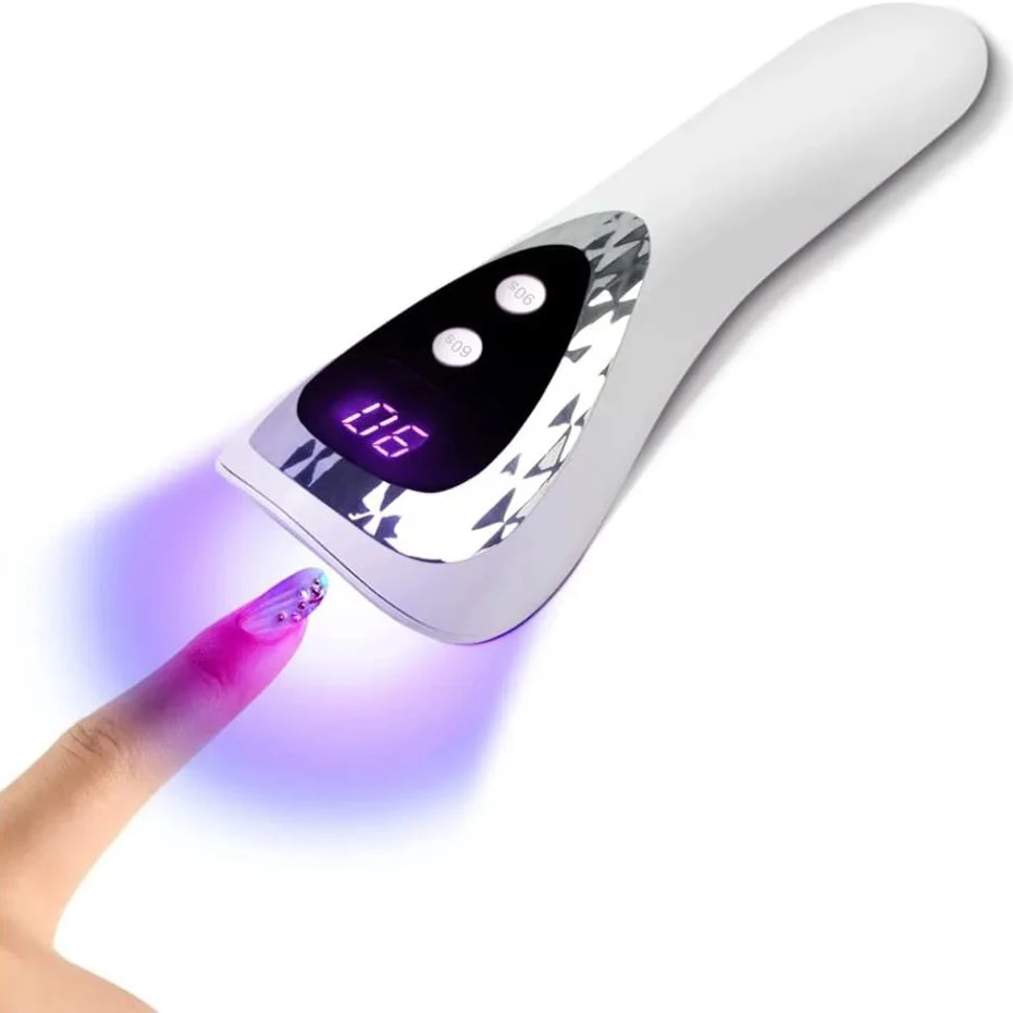 LINMANDA Ręczna Lampa UV LED do Paznokci Suszarka Akumulatorowa Mini Lampa do Manicure Suszarka do Paznokci do Lakieru Hybrydowego Narzędzia do Manicure