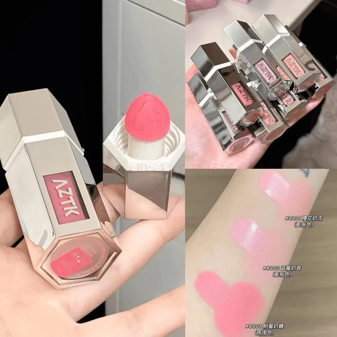 Aztk blush líquido curtido geléia cor em pó renderização hidratante beleza de longa duração expande contratos bochecha rosto blushmakeup