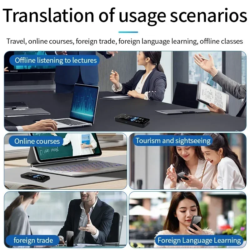 D8 Intelligent WIFI Translator Offline 18 Languages Online 144 Languages Photo Translation AI Voice Translation Device with APP