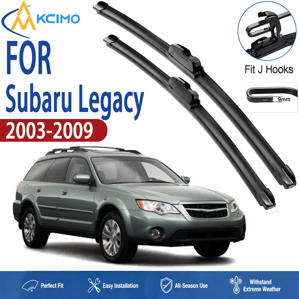 24"+19" U/J Hook Wiper Blade Set For Subaru Legacy BL BP 2003-2009 Durable Boneless Wipers Clear Quiet Stable Clean Vision