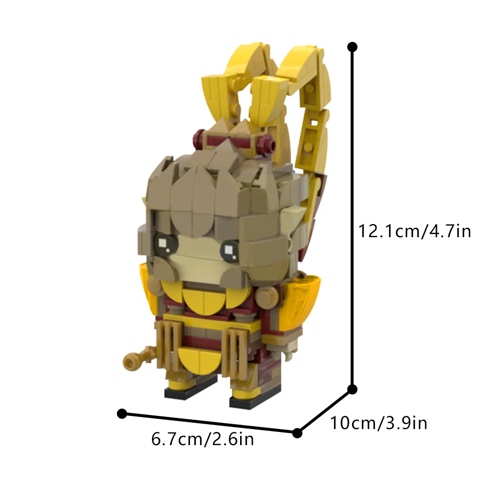 MOC الأسود أسطورة لعبة Wukong نموذج لجسم اللبنات القرد الملك الأسطورة الشرقية الأنشطة أرقام الطوب لعبة هدية