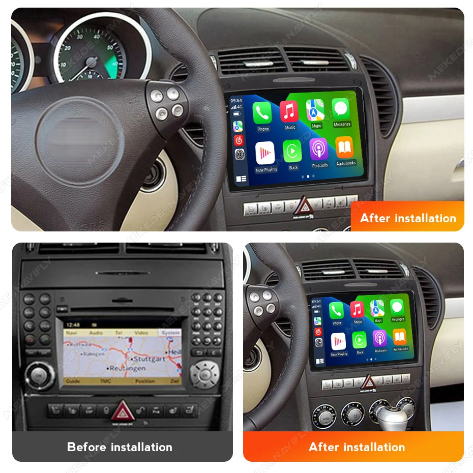 for MS car-play auto 8core WiFi 4G LTE Android 13 car radio 8+256G gps navigation for Benz SLK-Class 2004-2011