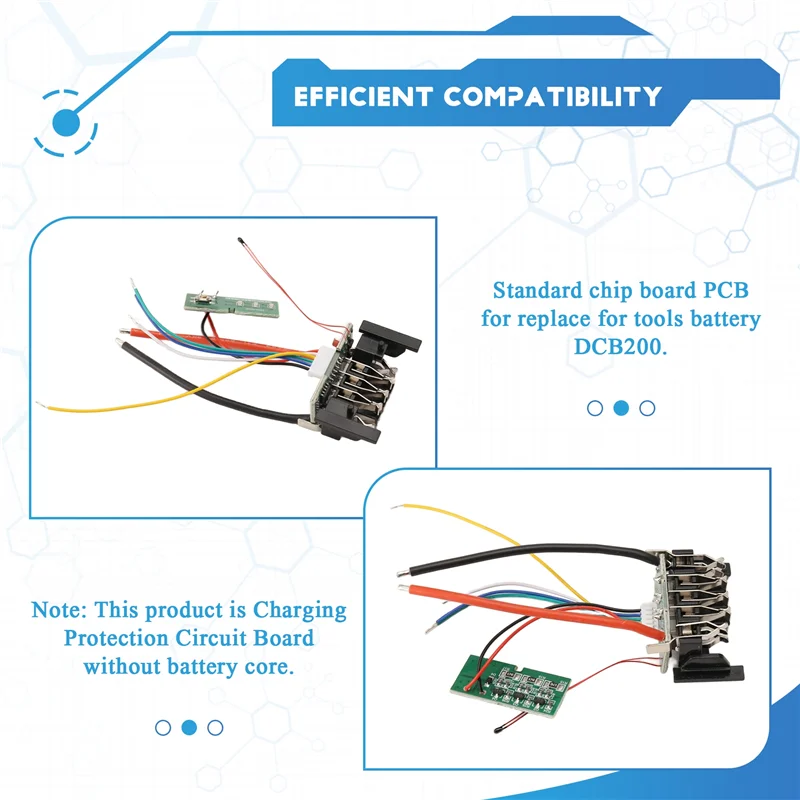 Circuito di protezione di ricarica PCB per batteria al litio DCB200 per 18V 20V DCB201 DCB203 DCB204