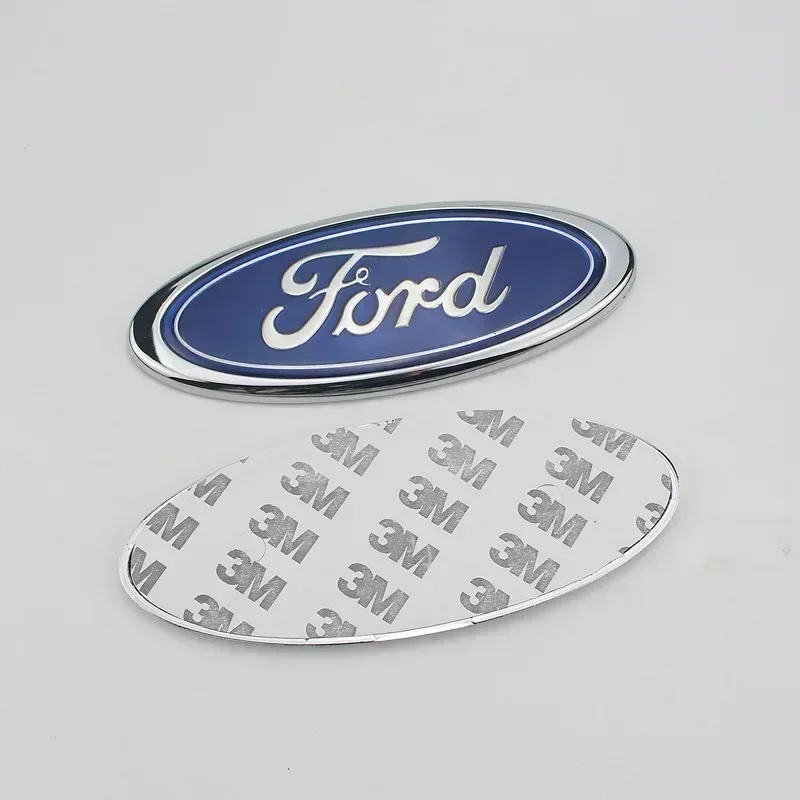 11.5x4.5cm/15x6cm Car Front Hood Emblem for Ford Fiesta Range Focus Mondeo Explorer Fusion Transit Edge Auto Rear Trunk Sticker