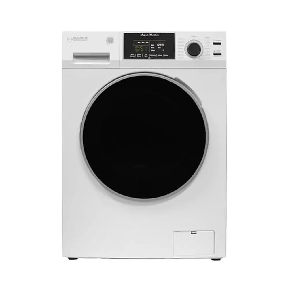 Compact Washer 1.6cf/15lbs 15 Programs 110V White LED Display Child Lock 4 Memory Programs