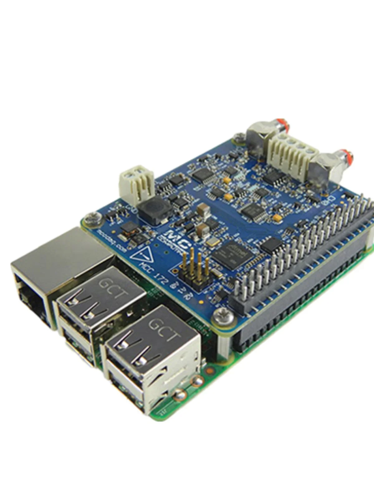 

MCC DAQ HAT 172 Uses A Dual Channel Vibration Sound IEPE Data Acquisition Card in Conjunction with Raspberry Pi