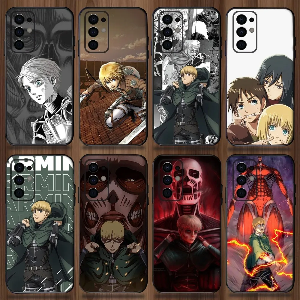 

Anime Armin Arlert Phone Case For Samsung Galaxy A13,A21s,A22,A31,A32,A52,A53,A71,A80,A91 Soft Black Cover