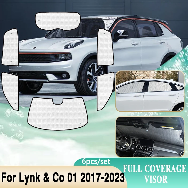 

Полное покрытие солнцезащитные козырьки для Lynk & Co 01 CX11 2017 ~ 2023 автомобильные аксессуары лобовое стекло солнцезащитный козырек 2018 2019 2020