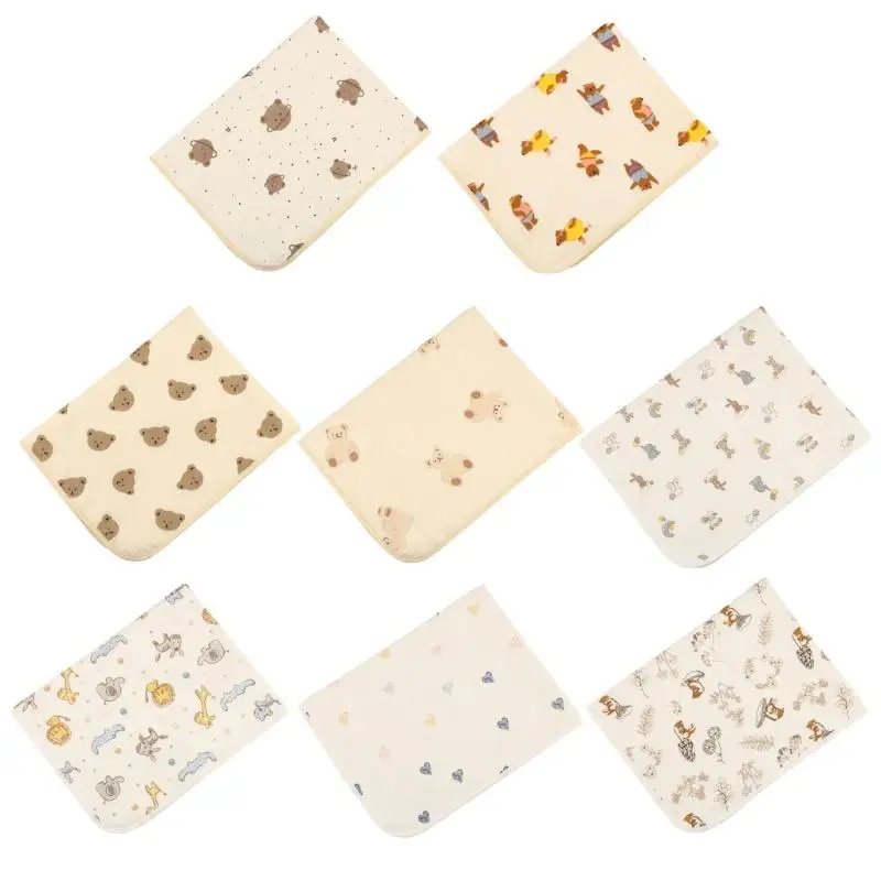 

2Pcs Travel Change Mat Diaper Changing Pad Portable Infant Newborn Cotton Strong Absorbent Sheet Bed Pad Baby Essential