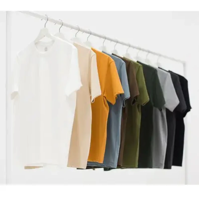 플러스 사이즈 순면 약간 드롭 숄더 루즈핏 티셔츠 젊은 남녀 공용 프린트 로고와 캔디 컬러 특징