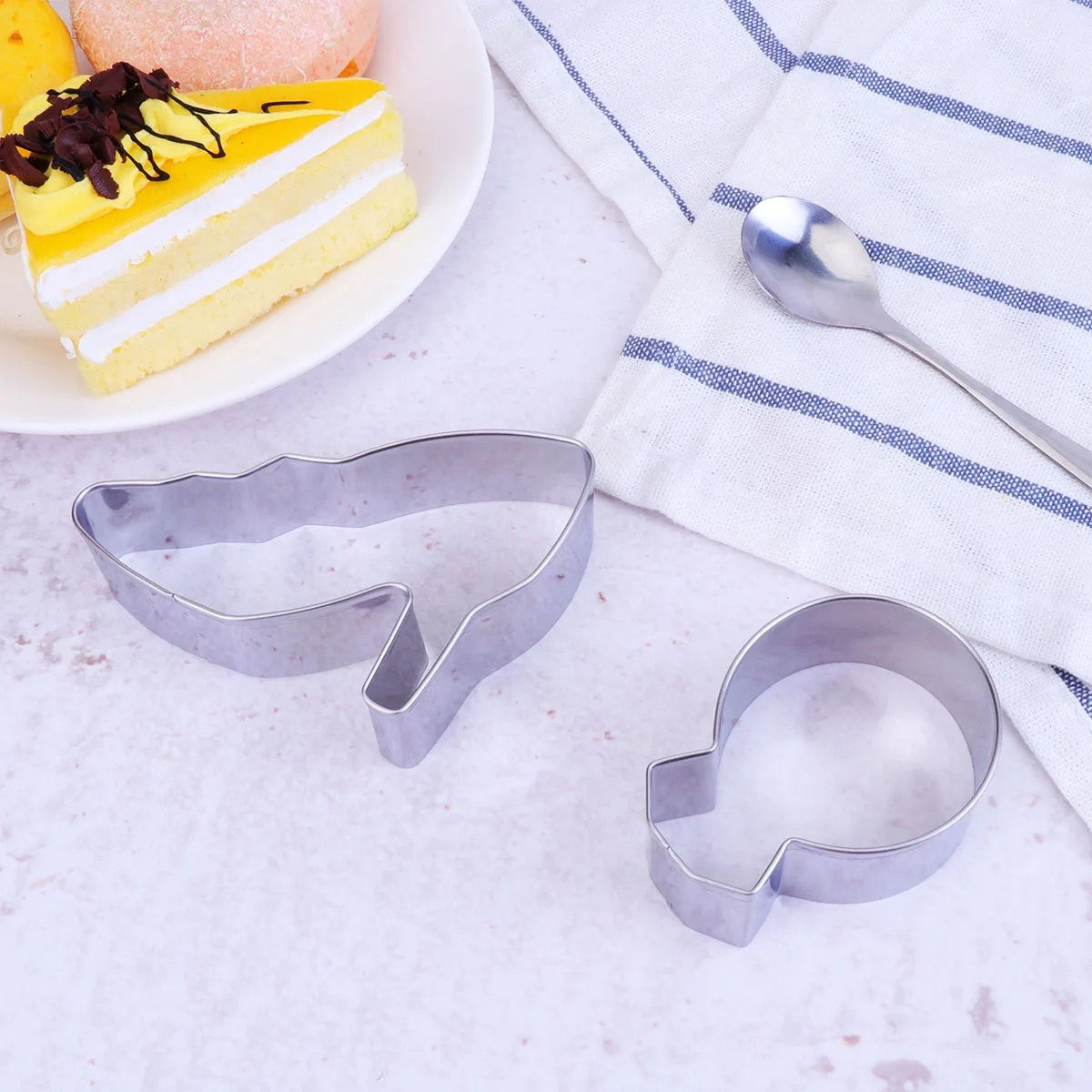 

5Pcs Unique Love Shape Cookie Cutters Stainless Steel Baking Molds Fondant DIY Tools for Valentine's Day Wedding Celebration